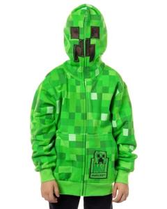 Minecraft Creeper Allover Pixel Hoodie for Kids