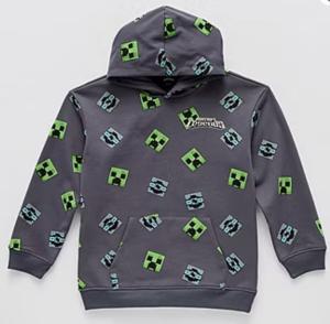 Minecraft Boys' Fleece-Lined Hoodie, Size Medium