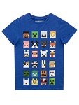 Minecraft Boys' Blue Short Sleeve T-Shirt, Ages 7-8