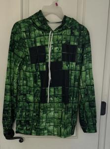 Minecraft Kids' Creeper Graphic Long Sleeve Hoodie