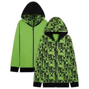 Reversible Minecraft Hoodie for Kids and Teens