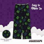 Minecraft Boys Pajama Bottoms - Night Scene, Medium
