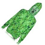 Minecraft Creeper Face Zip Hoodie - Black & Green