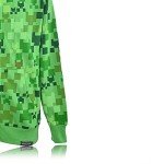 Minecraft Creeper Face Zip Hoodie - Black & Green
