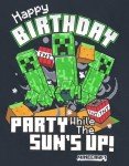 Minecraft Creeper Gray T-Shirt for Boys 7-8