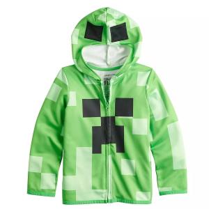 Boys Minecraft Fleece Hoodie Jacket Size 5