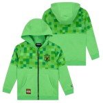 Creeper Zip-Up Hoodie for Boys - Green