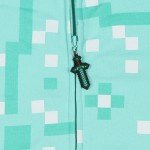 Minecraft Diamond Steve Pixelated Full-Zip Hoodie – XXL