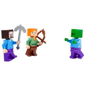 LEGO Minecraft Minifigure Combo: Steve, Alex & Zombie
