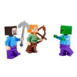 LEGO Minecraft Minifigure Combo: Steve, Alex & Zombie