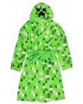 Minecraft Men's Creeper Fleece Bathrobe - One Size