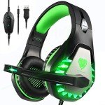 Pacrate LED Gaming Headset for PC and Console