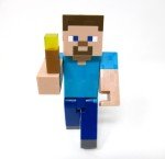 Minecraft Steve Action Figure with Light-Up Torch