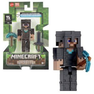 Minecraft Steve Action Figure in Netherite Armor