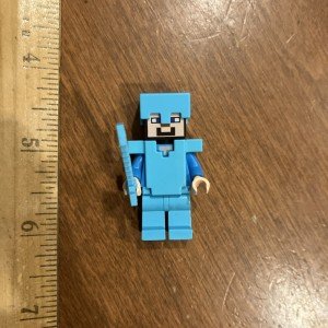 LEGO Minecraft Steve Diamond Armor Minifigure