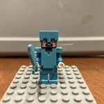 LEGO Minecraft Steve Diamond Armor Minifigure