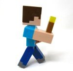 Minecraft Steve Action Figure with Light-Up Torch