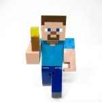 Minecraft Steve Action Figure with Light-Up Torch