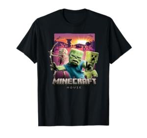 Minecraft Movie Skeleton Zombie & Creeper T-Shirt