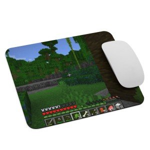 Minecraft Premium Mouse Pad with Mining Pickaxe Design