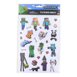 3D Minecraft Raised Stickers - One Sheet