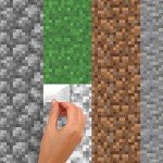 Minecraft Block Strips Peel and Stick Wall Decals