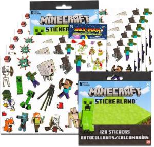 Minecraft Sticker Sheets Bundle - 240 Fun Stickers