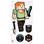 Paladone Minecraft Peel and Stick Wall Decals - Reusable Vinyl Sticker Clings - Minecraft Bedroom Wall Art Decor for Boys Room - 4 Sheets