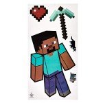 Paladone Minecraft Peel and Stick Wall Decals - Reusable Vinyl Sticker Clings - Minecraft Bedroom Wall Art Decor for Boys Room - 4 Sheets
