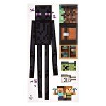 Paladone Minecraft Peel and Stick Wall Decals - Reusable Vinyl Sticker Clings - Minecraft Bedroom Wall Art Decor for Boys Room - 4 Sheets