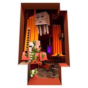Minecraft The Nether Removable Wall Cling Decal