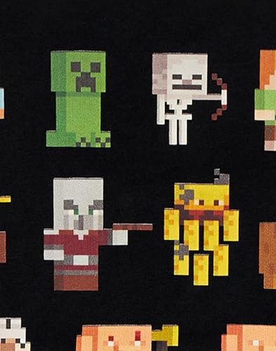 Minecraft Boys Black Graphic Hoodie for Gamers