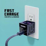 LIQUIPEL Powertek Minecraft Charging Bundle USB-C to C Cable and Wall Charger (Enderman)