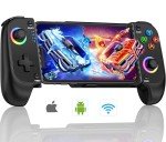Mobile Game Controller for iphone/Android, Wireless Phone Controller with Phone Case Support, RGB Gaming Controller Support Xbox Game Pass, PlayStation, Steam Link,Minecraft PlayStation Consoles