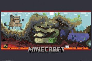 Minecraft - Gaming Poster / Print (Underground) (Size: 36" X 24")