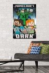 Trends International Minecraft - Beware Of The Dark Wall Poster, 34L x 22.4W, Unframed Version