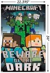 Trends International Minecraft - Beware Of The Dark Wall Poster, 34L x 22.4W, Unframed Version