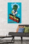 Trends International Minecraft - Chicken Jockey Wall Poster, 34L x 22.4W, Premium Unframed Version