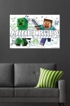 Trends International Minecraft: Doodle - Steve & Creeper Wall Poster, 34L x 22.4W, Unframed Version
