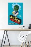 Trends International Minecraft - Chicken Jockey Wall Poster, 34L x 22.4W, Premium Unframed Version