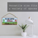 SJT ENTERPRISES, INC. Do Not Enter - Mining In Progress Gamer Theme Kid's Child Theme Room 5" x 10" Wood Plaque Sign (49625)