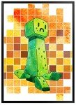 Mining Fun Pixel Miner Art Wandposter,Gamer Themed Wall Decor,ungerahmtes Set mit 6 Drucken, 20.3x25.4 cm, Teenager-Jungen-Schlafzimmer, Spielzimmer