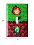 Mine Light Switch Cover Gaming Room - Gamer Craft Printed Wall Plate Room Decor WP-20