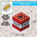 Paladone Minecraft Officially Licensed LED Hexagon Block Light Customizable Iconic Gamer Decor for Boys Room, Wall Mounting Remote or Touch Control Gaming Accessory Gift - Creeper, TNT and Steve