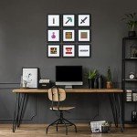 Trends International Gallery Pops Minecraft: Iconic Pixels - Mobs - Creeper Wall Art, Black Framed Version, 12'' x 12''
