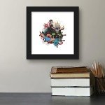 Trends International Gallery Pops Minecraft - Funtage Player Steve Wall Art Wall Poster, 12" x 12", Black Frame Version