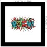 Trends International Gallery Pops Minecraft - Funtage Boom TNT Wall Art Wall Poster, 12" x 12", Black Frame Version