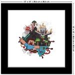 Trends International Gallery Pops Minecraft - Funtage Player Steve Wall Art Wall Poster, 12" x 12", Black Frame Version