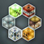 Paladone Minecraft Officially Licensed LED Hexagon Block Light Customizable Iconic Gamer Decor for Boys Room, Wall Mounting Remote or Touch Control Gaming Accessory Gift - Creeper, TNT and Steve