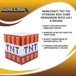 Minecraft TNT Tin Storage Box Organizer - 4 Inch